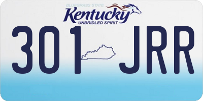 KY license plate 301JRR