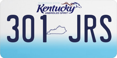 KY license plate 301JRS