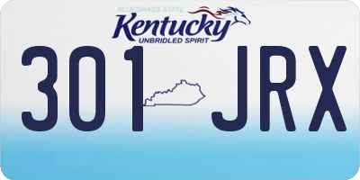 KY license plate 301JRX