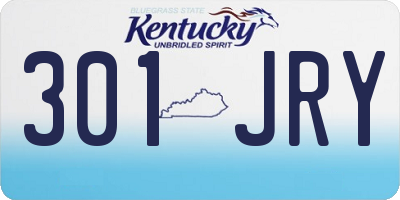 KY license plate 301JRY