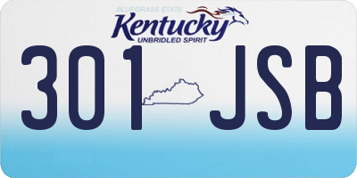 KY license plate 301JSB