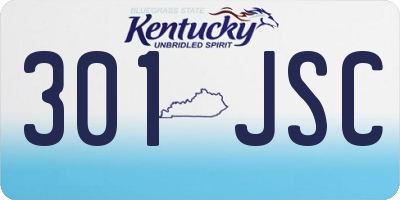 KY license plate 301JSC