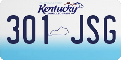 KY license plate 301JSG