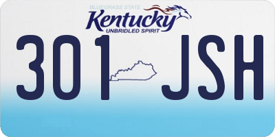 KY license plate 301JSH