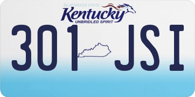 KY license plate 301JSI