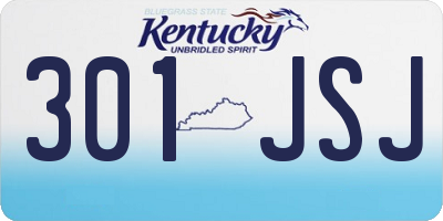 KY license plate 301JSJ
