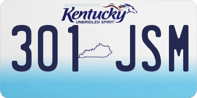 KY license plate 301JSM