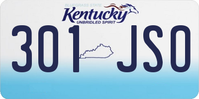 KY license plate 301JSO