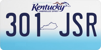 KY license plate 301JSR