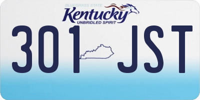 KY license plate 301JST