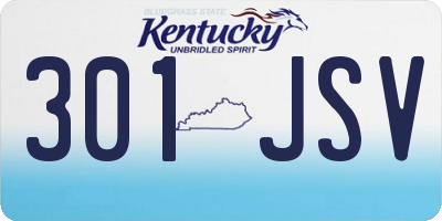 KY license plate 301JSV