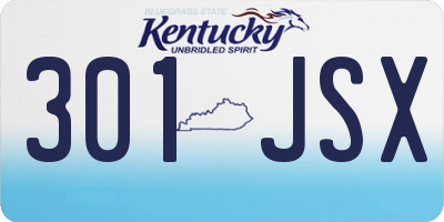 KY license plate 301JSX
