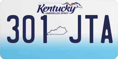 KY license plate 301JTA
