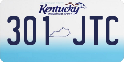 KY license plate 301JTC