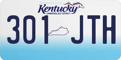 KY license plate 301JTH