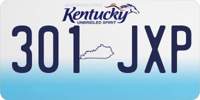 KY license plate 301JXP