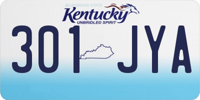KY license plate 301JYA