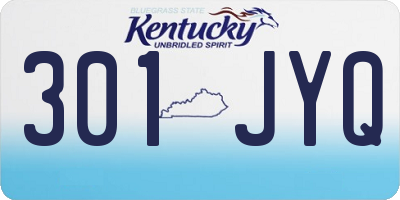 KY license plate 301JYQ