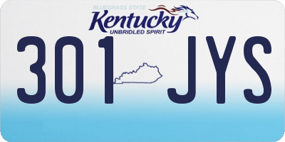 KY license plate 301JYS