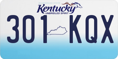KY license plate 301KQX