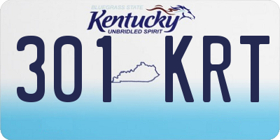 KY license plate 301KRT