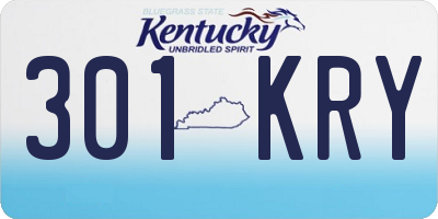 KY license plate 301KRY