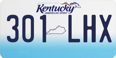 KY license plate 301LHX