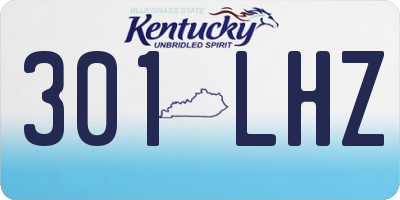KY license plate 301LHZ