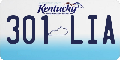 KY license plate 301LIA