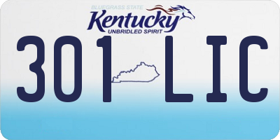 KY license plate 301LIC