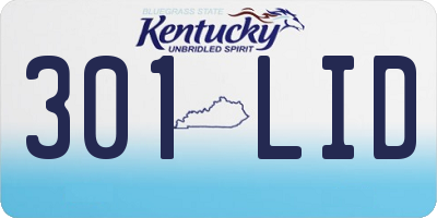 KY license plate 301LID