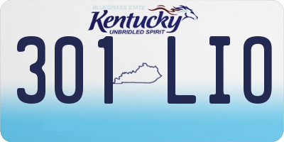 KY license plate 301LIO