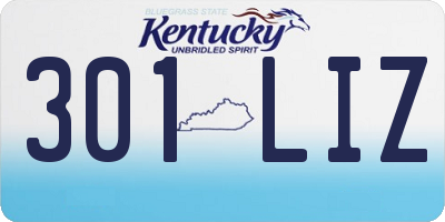 KY license plate 301LIZ