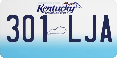 KY license plate 301LJA
