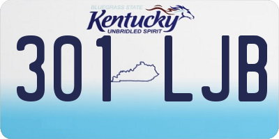 KY license plate 301LJB
