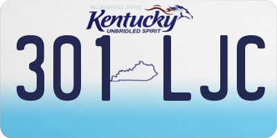 KY license plate 301LJC