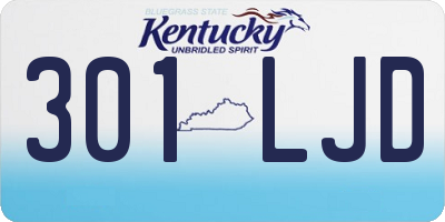 KY license plate 301LJD