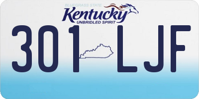 KY license plate 301LJF