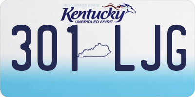 KY license plate 301LJG