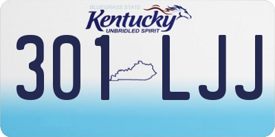 KY license plate 301LJJ