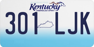 KY license plate 301LJK