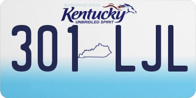 KY license plate 301LJL