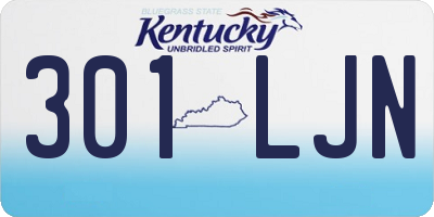 KY license plate 301LJN