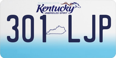 KY license plate 301LJP