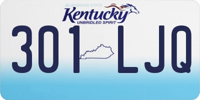 KY license plate 301LJQ