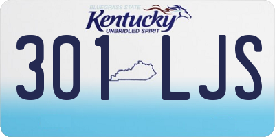 KY license plate 301LJS