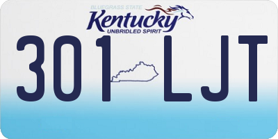 KY license plate 301LJT