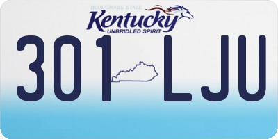 KY license plate 301LJU