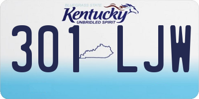 KY license plate 301LJW
