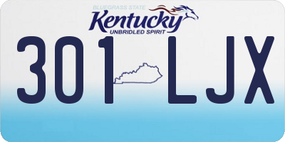 KY license plate 301LJX